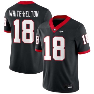 Men Sacovie White-Helton Black Georgia Bulldogs #18 College Football Alumni Jerseys 353531-625