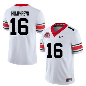 Men London Humphreys 40th Anniversary White Georgia Bulldogs #16 College Football 2025 Jersey 965824-198