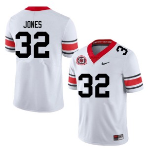 Men Cash Jones 40th Anniversary White Georgia Bulldogs #32 College Football Official Jerseys 379366-246