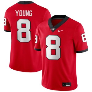 Men Colbie Young Red Georgia Bulldogs #8 College Football Alumni Jerseys 221368-783
