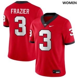 Women Nate Frazier Red Georgia Bulldogs #3 College Football 2025-26 Jersey 712219-110