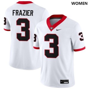 Women Nate Frazier White Georgia Bulldogs #3 College Football Alumni Jersey 106739-558