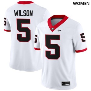 Women Raylen Wilson White Georgia Bulldogs #5 College Football NCAA Jerseys 514953-149
