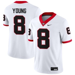 Men Colbie Young White Georgia Bulldogs #8 College Football Official Jerseys 443627-911