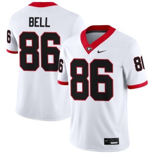 Men Dillon Bell White Georgia Bulldogs #86 College Football NCAA Jersey 468381-689