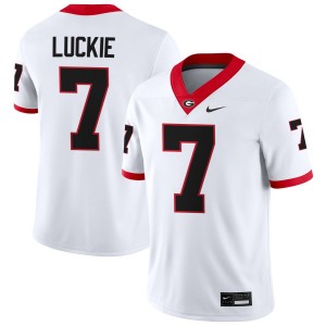 Men Lawson Luckie White Georgia Bulldogs #7 College Football 2025-26 Jersey 370462-198