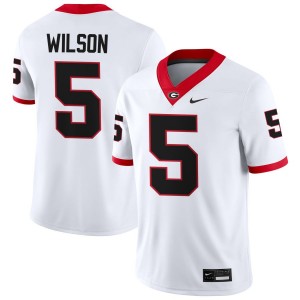 Men Raylen Wilson White Georgia Bulldogs #5 College Football Game Jersey 951141-192
