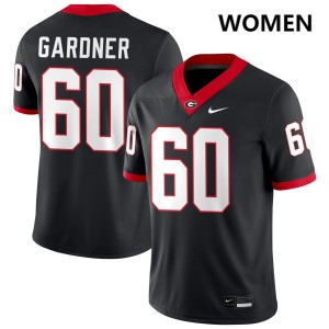 Women Beau Gardner Black Georgia Bulldogs #60 College Football Limited Jerseys 179252-959