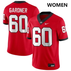 Women Beau Gardner Red Georgia Bulldogs #60 College Football Alumni Jerseys 517668-399