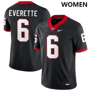 Women Daylen Everette Black Georgia Bulldogs #6 College Football Game Jersey 906488-213