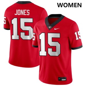 Women Demello Jones Red Georgia Bulldogs #15 College Football Official Jersey 712117-818