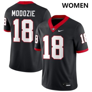 Women Elo Modozie Black Georgia Bulldogs #18 College Football High School Jersey 913131-883