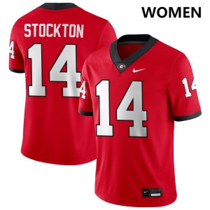 Men Gunner Stockton Red Georgia Bulldogs #14 College Football Limited Jersey 238147-453