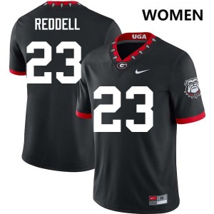 Women Jaden Reddell 100th Anniversary Black Georgia Bulldogs #23 College Football NCAA Jerseys 778017-923