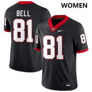 Women Jeremy Bell Black Georgia Bulldogs #81 College Football Game Jerseys 120313-213