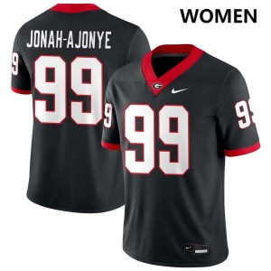 Women Joseph Jonah-Ajonye Black Georgia Bulldogs #99 College Football Official Jerseys 613643-626