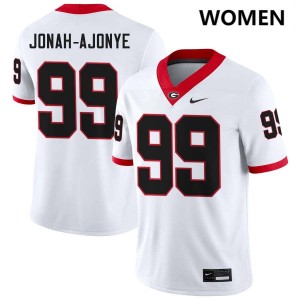 Women Joseph Jonah-Ajonye White Georgia Bulldogs #99 College Football Replica Jerseys 582526-510