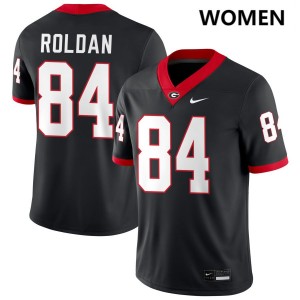 Women Landon Roldan Black Georgia Bulldogs #84 College Football Player Jerseys 781186-276