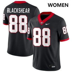 Women Thomas Blackshear Black Georgia Bulldogs #88 College Football Stitched Jerseys 743323-624