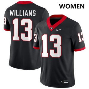 Women Tyler J. Williams Black Georgia Bulldogs #13 College Football 2025 Jerseys 861185-182