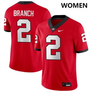 Women Zion Branch Red Georgia Bulldogs #2 College Football Official Jerseys 935434-681
