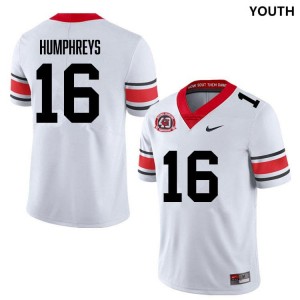 Youth London Humphreys 40th Anniversary White Georgia Bulldogs #16 College Football Limited Jerseys 772974-210