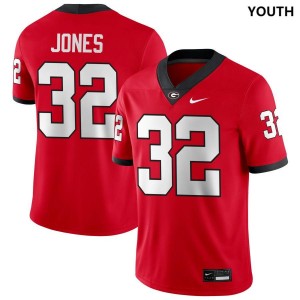 Youth Cash Jones Red Georgia Bulldogs #32 College Football NCAA Jersey 858085-940