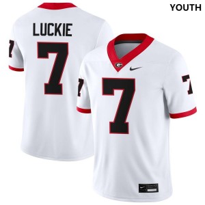 Youth Lawson Luckie White Georgia Bulldogs #7 College Football NCAA Jersey 281973-542