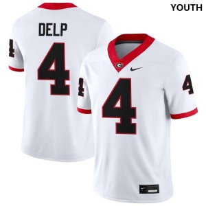 Youth Oscar Delp White Georgia Bulldogs #4 College Football Limited Jerseys 475644-921