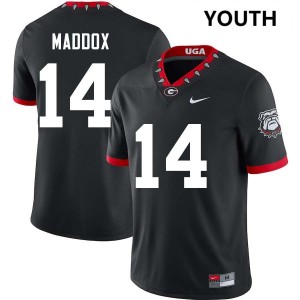 Youth Adrian Maddox 100th Anniversary Black Georgia Bulldogs #14 College Football High School Jerseys 352402-730