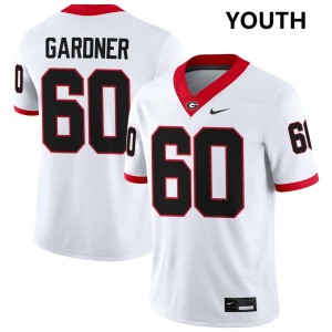 Youth Beau Gardner White Georgia Bulldogs #60 College Football 2025-26 Jersey 605107-202