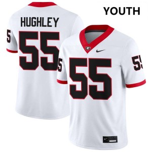 Youth Bo Hughley White Georgia Bulldogs #55 College Football 2025-26 Jersey 510162-656