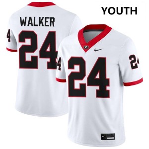 Youth Bo Walker White Georgia Bulldogs #24 College Football Limited Jerseys 848816-115