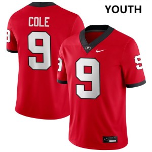 Youth Chris Cole Red Georgia Bulldogs #9 College Football Limited Jerseys 775866-175