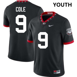 Youth Chris Cole 100th Anniversary Black Georgia Bulldogs #9 College Football Game Jersey 386436-509