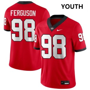 Youth Connor Ferguson Red Georgia Bulldogs #98 College Football Player Jerseys 766889-501