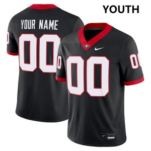 Youth Custom Black Georgia Bulldogs #00 College Football Embroidery Jersey 403086-574