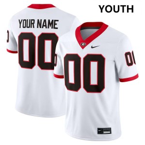 Youth Custom White Georgia Bulldogs #00 College Football Game Jerseys 616771-367