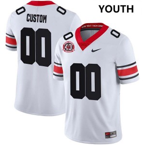 Youth Custom 40th Anniversary White Georgia Bulldogs #00 College Football Official Jerseys 975934-986