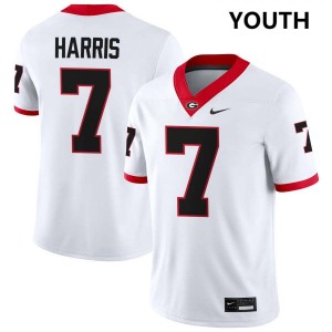 Youth Daniel Harris White Georgia Bulldogs #7 College Football Player Jersey 471091-386