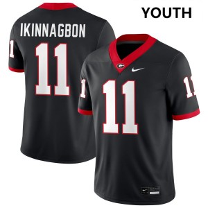 Youth Darren Ikinnagbon Black Georgia Bulldogs #11 College Football Stitched Jersey 484677-812