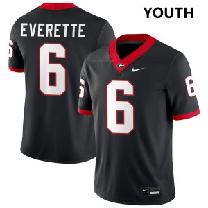 Youth Daylen Everette Black Georgia Bulldogs #6 College Football Replica Jersey 603501-941