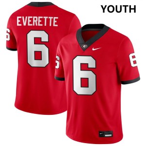 Youth Daylen Everette Red Georgia Bulldogs #6 College Football 2025 Jerseys 567110-647