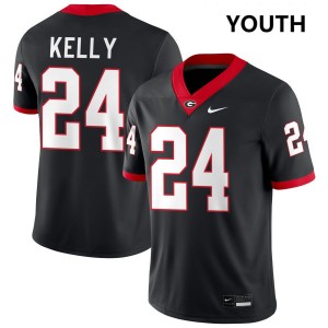 Youth Dominick Kelly Black Georgia Bulldogs #24 College Football Game Jerseys 956014-194