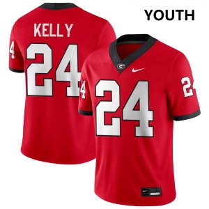 Youth Dominick Kelly Red Georgia Bulldogs #24 College Football 2025-26 Jerseys 624185-559