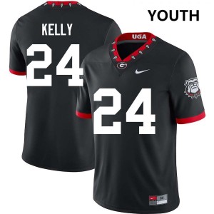 Youth Dominick Kelly 100th Anniversary Black Georgia Bulldogs #24 College Football High School Jersey 517869-949