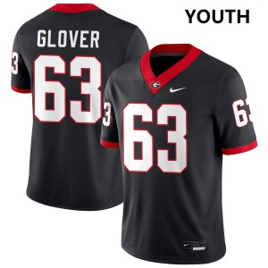 Youth Dontrell Glover Black Georgia Bulldogs #63 College Football High School Jersey 525080-773