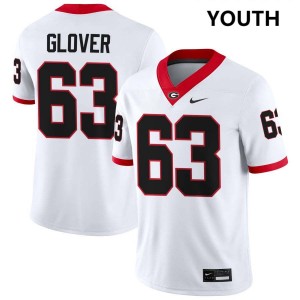 Youth Dontrell Glover White Georgia Bulldogs #63 College Football Official Jersey 328717-444