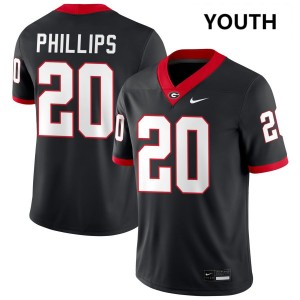 Youth Dwight Phillips Jr. Black Georgia Bulldogs #20 College Football High School Jerseys 969376-789