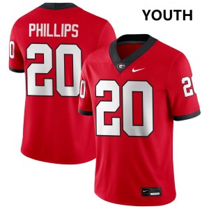 Youth Dwight Phillips Jr. Red Georgia Bulldogs #20 College Football Official Jerseys 644516-733